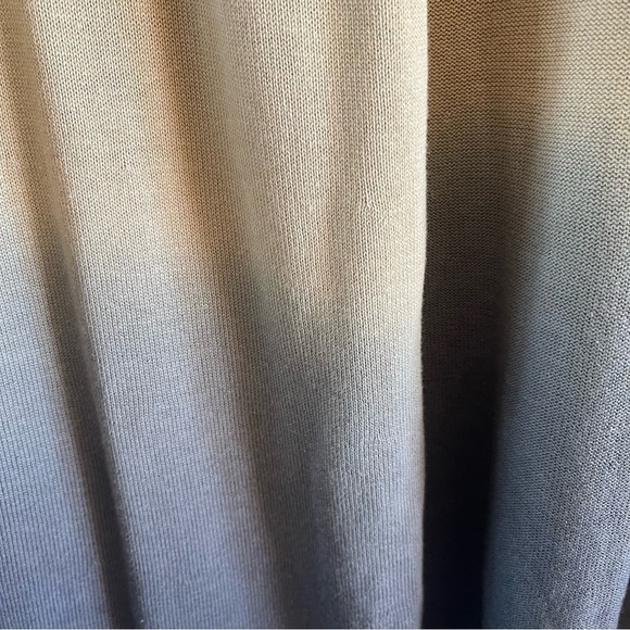 NWT Belle by Kim Gravel Cardigan Sz small Rayon Dip Dye Open cardigan tan gray - Picture 8 of 9